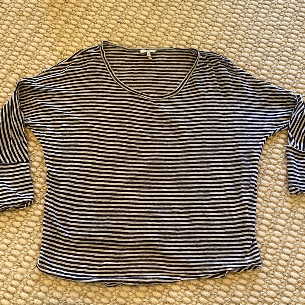 Joie Linen soft Black/Grey loose fitting shirt